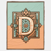 Celtic Pastel Letter "D" Large Fleece Blanket (Vorderseite)