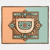 Celtic Pastel Letter "D" Large Fleece Blanket (Vorderseite (Horizontal))