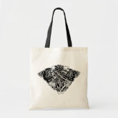 celtic pattern with animals - black and white tragetasche (Vorne)