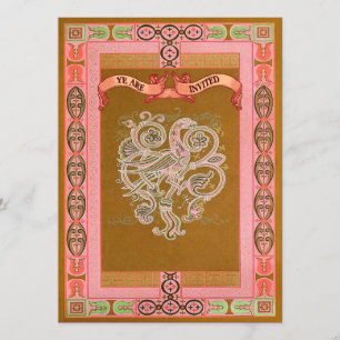 Celtic Patterns Hochzeiten im mittelalterlichen St Einladung