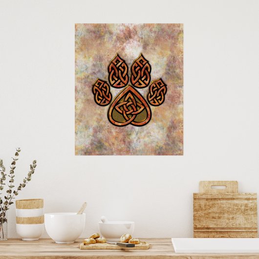 Celtic Pawprint Poster (Küche)