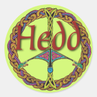 Celtic Peace Sign Sticker in Walisisch