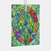 Celtic Peace Symbol Suncatcher Glass Ornament Aus Glas (Vorderseite Rechts)
