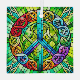 Celtic Peace Symbol Suncatcher Glass Ornament Aus Glas