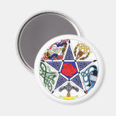 Celtic Pentagram Magnet (Vorderseite/Rückseite)