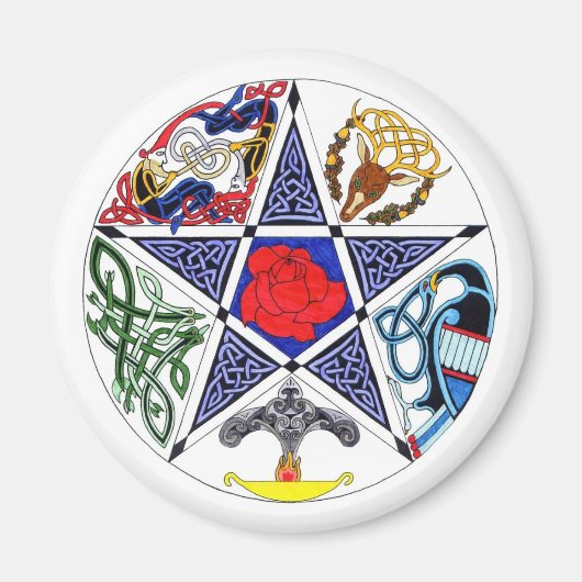 Celtic Pentagram Magnet (Vorne)