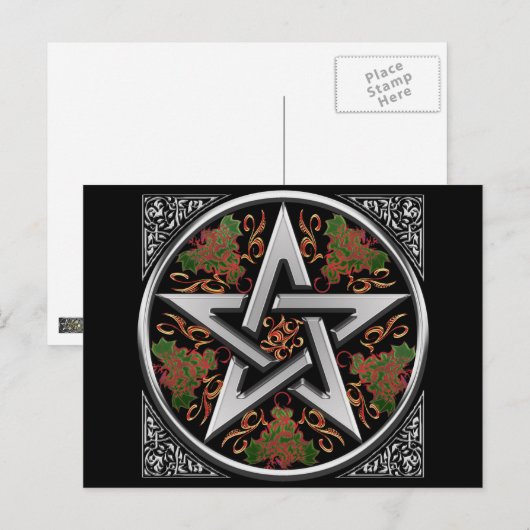 Celtic Pentagram Postcard Postkarte (Vorne/Hinten)