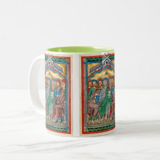 Celtic Pentecost Icon Zweifarbige Tasse (Vorderseite Links)