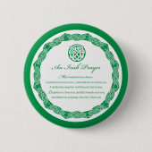 Celtic Prayer St. Patrick's Day Button (Vorderseite)