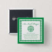 Celtic Prayer St. Patrick's Day Button (Vorne & Hinten)