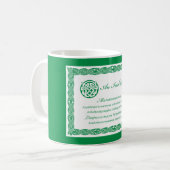 Celtic Prayer St. Patrick's Day Kaffeetasse (Vorderseite Links)