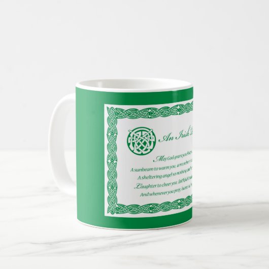 Celtic Prayer St. Patrick's Day Kaffeetasse (Vorderseite Links)