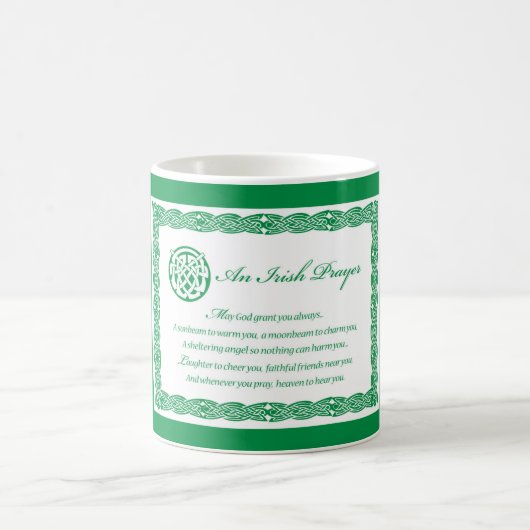 Celtic Prayer St. Patrick's Day Kaffeetasse (Mittel)