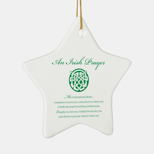 Celtic Prayer St. Patrick's Day Keramik Ornament (Rechts)