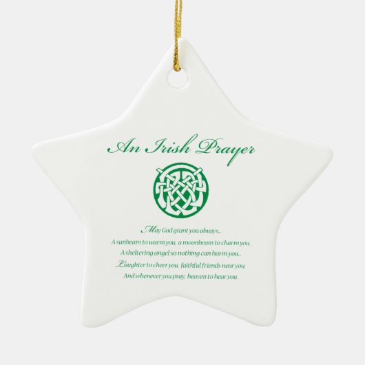 Celtic Prayer St. Patrick's Day Keramik Ornament (Vorne)