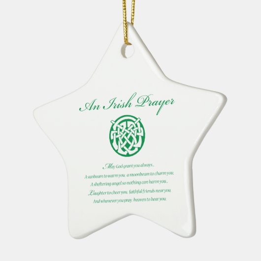 Celtic Prayer St. Patrick's Day Keramik Ornament (Links)