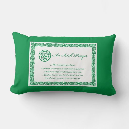 Celtic Prayer St. Patrick's Day Lendenkissen (Vorderseite)