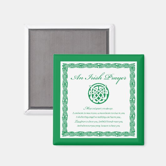 Celtic Prayer St. Patrick's Day Magnet (Vorderseite/Rückseite)