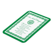 Celtic Prayer St. Patrick's Day Magnet (Linke Seite)