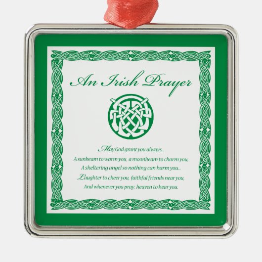 Celtic Prayer St. Patrick's Day Ornament Aus Metall (Vorne)