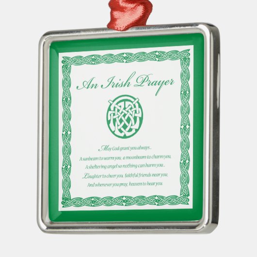 Celtic Prayer St. Patrick's Day Ornament Aus Metall (Links)