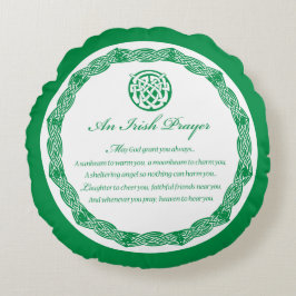 Celtic Prayer St. Patrick's Day Rundes Kissen