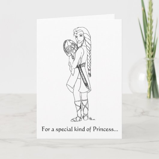 Celtic Princess Birthday Card Karte (Vorderseite)