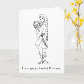 Celtic Princess Birthday Card Karte (Gelbe Blume)