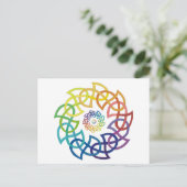 Celtic Rainbow Knüpfarbeit Postkarte (Stehend Vorderseite)