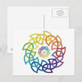 Celtic Rainbow Knüpfarbeit Postkarte (Vorne/Hinten)