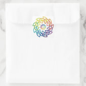 Celtic Rainbow Knüpfarbeit Quadratischer Aufkleber (Tasche)