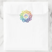 Celtic Rainbow Knüpfarbeit Runder Aufkleber (Tasche)