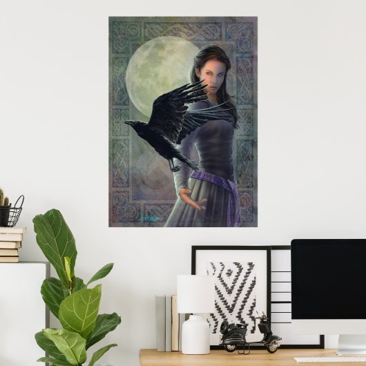 Celtic Raven Poster (Heimbüro)