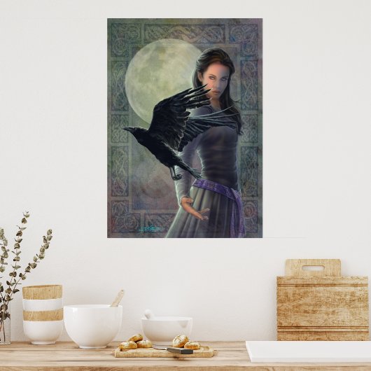 Celtic Raven Poster (Küche)