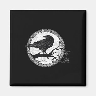 Celtic Raven Viking Wisdom Kunst Magnet