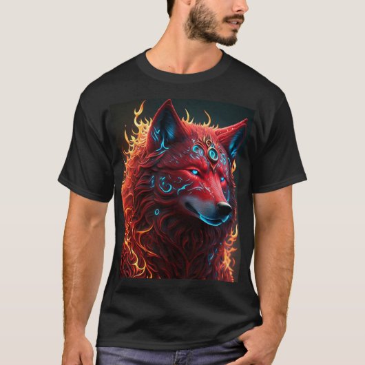 Celtic Red Wolf T-Shirt (Vorderseite)