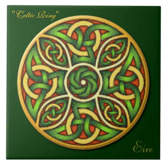 Celtic Ring Irish Knot 6' Art Tile Fliese (Vorderseite)