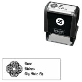 Celtic Rücksendeadresse Briefmarke Einfach Rustika Permastempel (Beispiel)