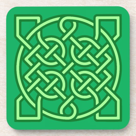 Celtic Sailor's Knot, Emerald und Lime Green Getränkeuntersetzer (Vorderseite)