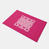 Celtic Sailor's Knot, Fuchsia Pink und White Fußmatte (Schrägansicht)