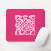 Celtic Sailor's Knot, Fuchsia Pink und White Mousepad (Mit Mouse)