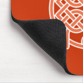 Celtic Sailor's Knot, Mandarin Orange und White Mousepad (Ecke)