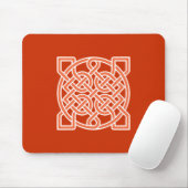 Celtic Sailor's Knot, Mandarin Orange und White Mousepad (Mit Mouse)