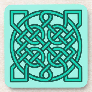 Celtic Sailor's Knot, Türkis, Aqua und Aquamarin Getränkeuntersetzer