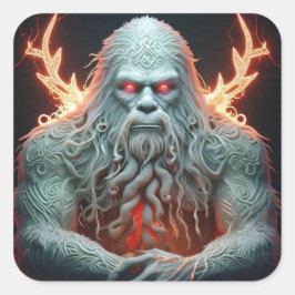Celtic Sasquatch Quadratischer Aufkleber