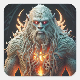 Celtic Sasquatch Quadratischer Aufkleber