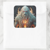 Celtic Sasquatch Quadratischer Aufkleber (Tasche)