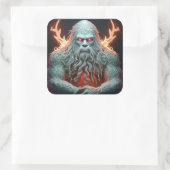 Celtic Sasquatch Quadratischer Aufkleber (Tasche)