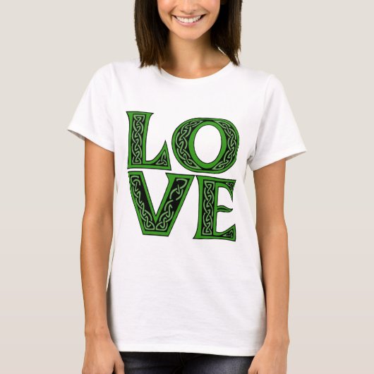Celtic Schriftart LIEBE T-Shirt (Vorderseite)
