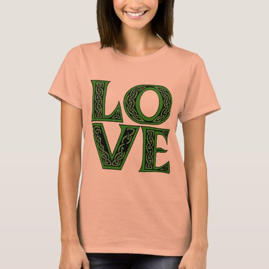 Celtic Schriftart LIEBE T-Shirt (Vorderseite)